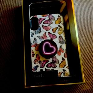 Rainbow Butterfly Case with Pop Socket